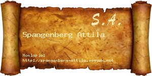 Spangenberg Attila névjegykártya